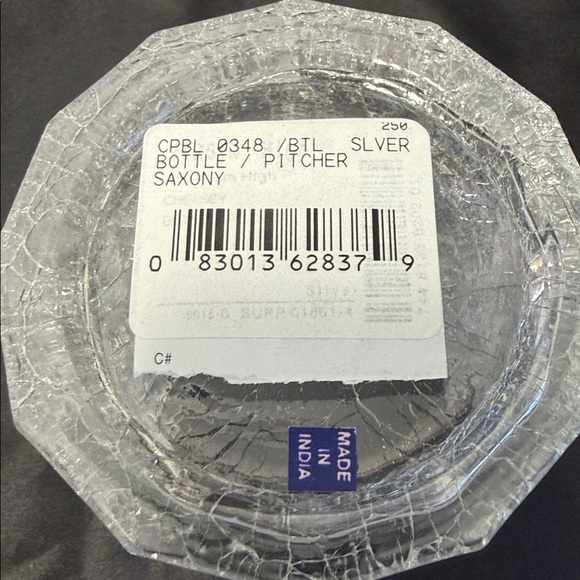 Vintage Croscill Saxony Collection Large Covered Crackle Glass Storage Jar NWT - Picture 6 of 7